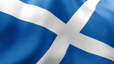 İskoçya rüzgarda sallayarak bayrak