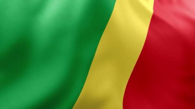 Metnin için kopyalama alanı olan Kongo bayrağı - 3d illüstrasyon.