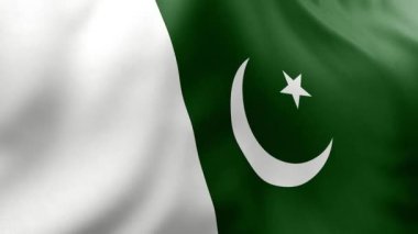 Pakistan bayrağı ipek kumaş desenli, yakın çekim