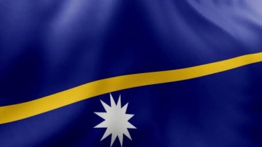 Ulusal ülke kumaşına sahip nauru bayrağı