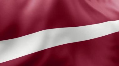 Letonya bayrağı rüzgarda sallanıyor, yüksek kalite 3 boyutlu illüstrasyon. 3d oluşturma