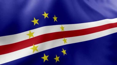 Cape Verde bayrağının 3D görüntülenmesi
