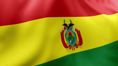 Bolivya 'nın ulusal bayrağının 3 boyutlu çizimi