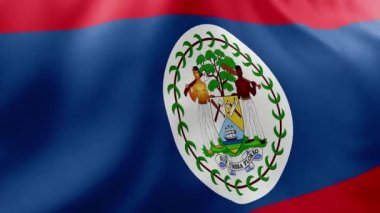 belize bayrağı sallayarak.