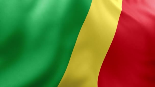 Bandera Congo Con Espacio Copia Para Texto Ilustración — Vídeos de Stock