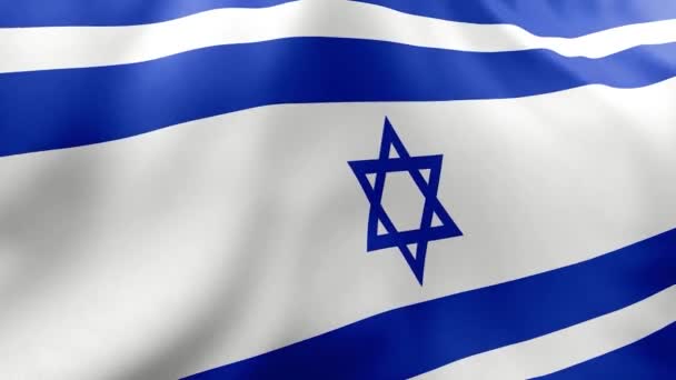 Bandeira Israel Com Espaço Cópia Para Seu Texto Ilustração — Vídeo de Stock