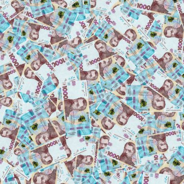 Ukrayna Hryvnia para geçmişi, üst görünüm.
