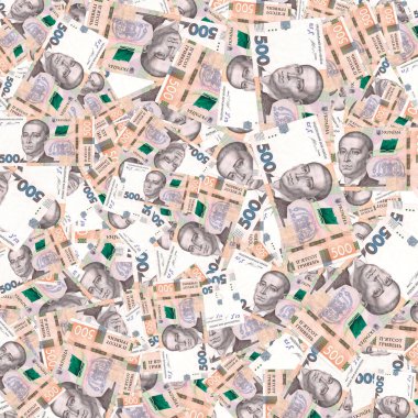 Ukrayna Hryvnia para geçmişi, üst görünüm.