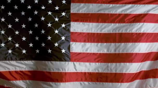 Americká Vlajka Černém Pozadí — Stock video