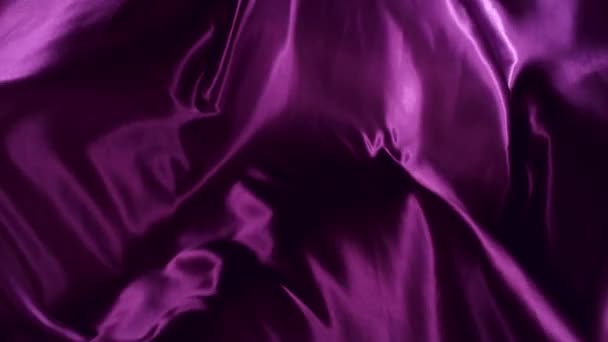 Hedvábná Textura Tkaniny Abstraktní Pozadí Purpurové Barvě — Stock video