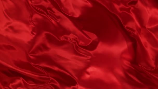 Абстрактный Фон Красной Атласной Ткани — стоковое видео