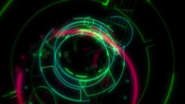 3d soyut arkaplan, neon ışığı