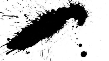 Siyah mürekkep sıçrıyor. vektör illüstrasyonu.