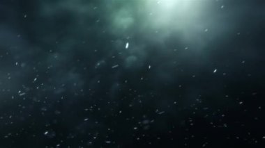 Kar ve yıldızlı gece gökyüzü