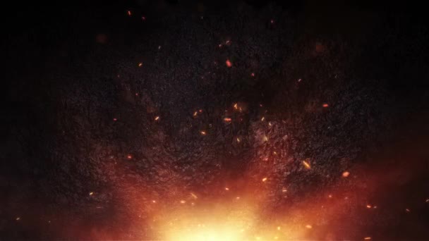 Arderea Focului Roșu Întuneric — Videoclip de stoc