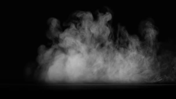Fumée Sur Fond Noir Fond Abstrait — Video