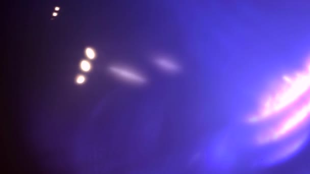 Optische Glühlinse Flare Bokeh Übergang Überlagert Hintergrund — Stockvideo