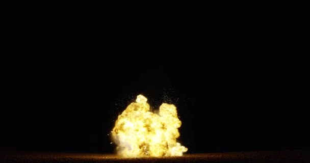 Valódi Tűz Robbanás Bomba Robbanás Felbontású Kreatív Használt Vizuális Effektusok — Stock videók