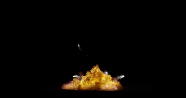 Gerçek Yangın Patlaması Çözünürlüklü Bomba Patlaması Görsel Efektlerde Yaratıcı Kullanım — Stok video