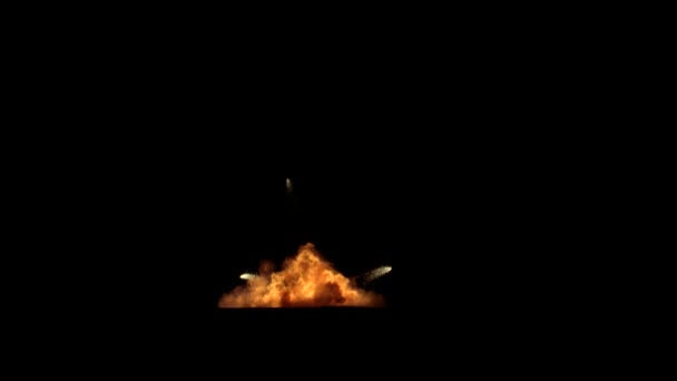 実際の火災爆発 4K解像度の爆発 視覚効果で使用される創造的な — ストック動画