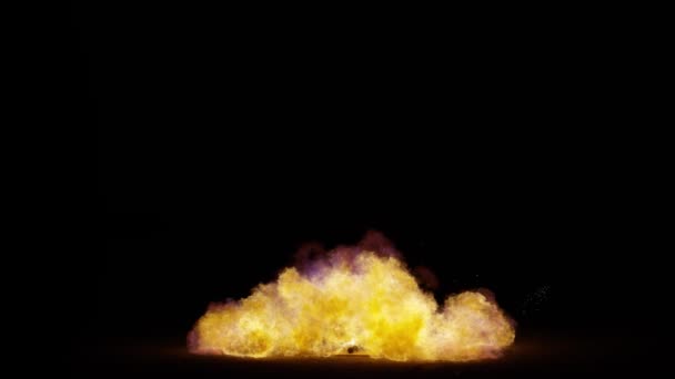 Prawdziwa Eksplozja Ognia Eksplozja Bomby Rozdzielczości Dla Kreatywnego Wykorzystania Efektach — Wideo stockowe