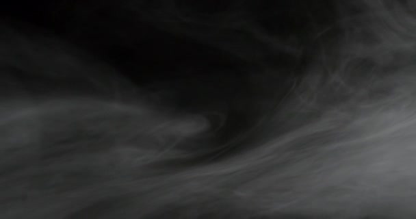Белый Туман Дым Темном Фоне Копирования Пространства Замедленной Съемке Облако — стоковое видео