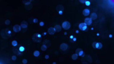 4k soyut animasyon. Arka planda bulanık ışıklar var. Işık çemberlerinin kusursuz döngü animasyonu