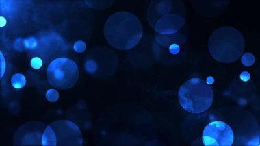4k soyut animasyon. Arka planda bulanık ışıklar var. Işık çemberlerinin kusursuz döngü animasyonu