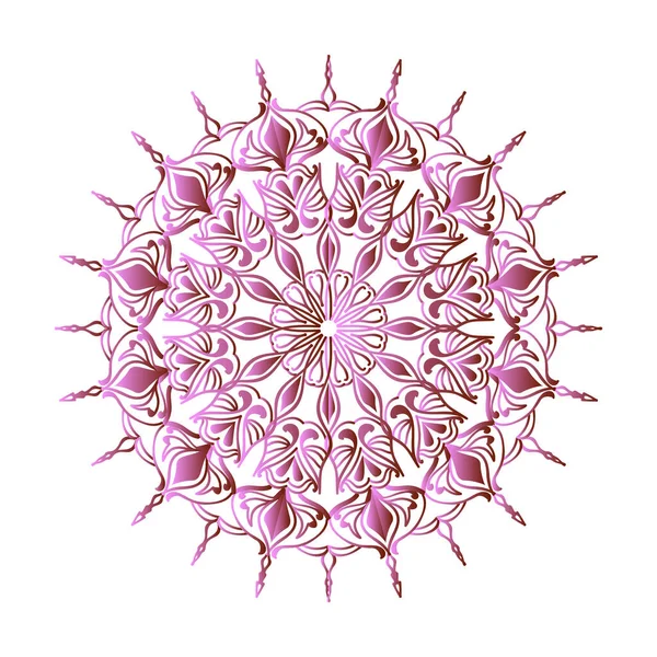 Květinová Mandala Design Barevné Šablony — Stockový vektor