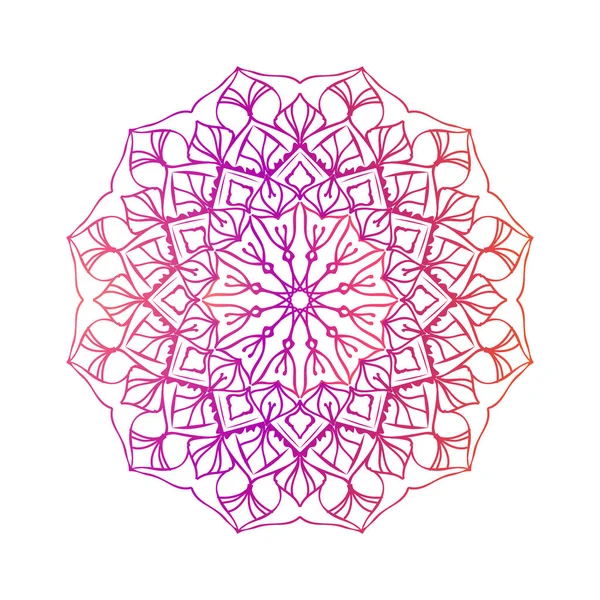 Virágos Mandala Design Színes Sablon — Stock Vector