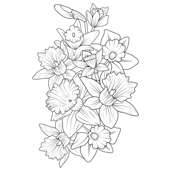 Dekorative Stilisierte Blumen Isoliert Auf Weißem Hintergrund Hochdetaillierte Vektorillustration Kritzel — Stockvektor