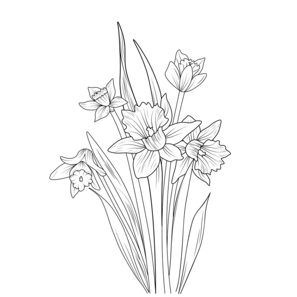 Ilustração Vetorial Fundo Floral Com Flores Lírio — Vetor de Stock