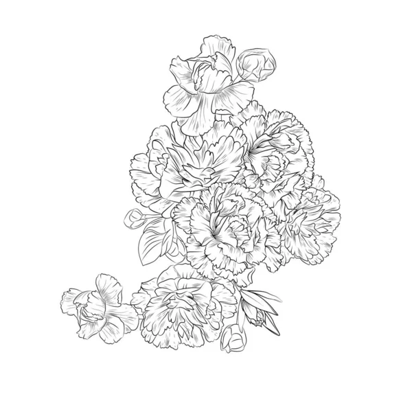 Vektorová Ilustrace Květiny — Stockový vektor