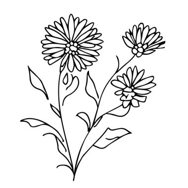 çiçek dekoratif ikon vektör tasarımı