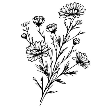 Güzel çiçekler dekoratif ikon, Başak doğum çiçeği dövmesi, küçük Eylül doğum çiçeği dövmesi, aile dövmesi, omuz aile doğum çiçeği dövmesi, minimalist paskalya çiçeği dövmesi, paskalya çiçeği klipsi sanatı.