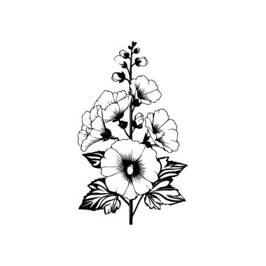 Beyaz arka planda izole edilmiş, el çizimi, çiçek desenli vektör resimli, sanatsal çiçek desenli, beyaz arka planda izole edilmiş, yetişkinler için sanat yaprağı botanik kolleksiyonu ve beyaz arka planda bir çiçeğin çocuk vektör çizimi.