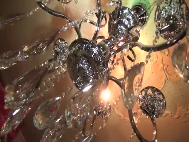 Chandelier Apartment Beautiful Chandelier Ceiling Apartment — Stock Video