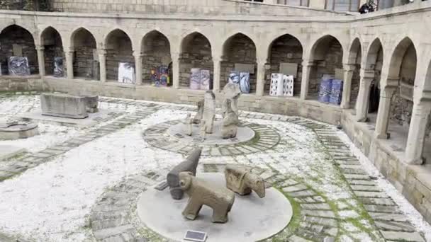 Tombes Historiques Dans Vieille Ville Bakou Azerbaïdjan — Video