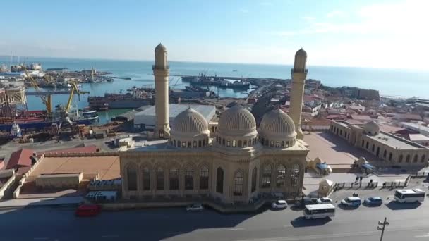 Grande Mesquita Junto Mar Azerbaijão Baku — Vídeo de Stock