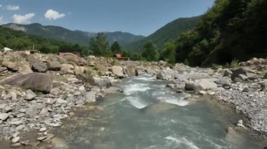 Ormandaki güzel dağ nehri