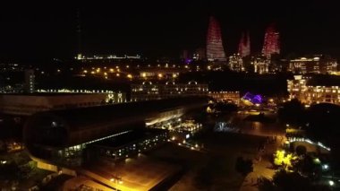 Gece kenti, Bakü, Azerbaycan