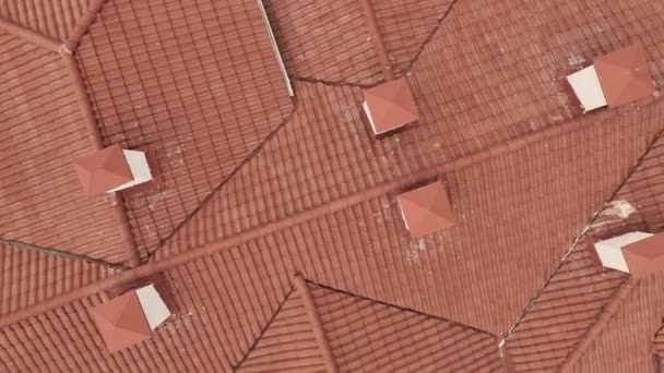Вид Сверху Крышу Жилого Дома Городе — стоковое видео