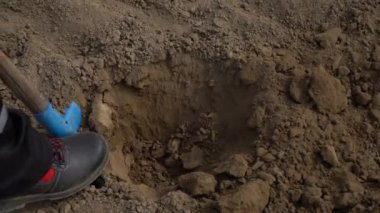 Bir kürek kazma alanı.