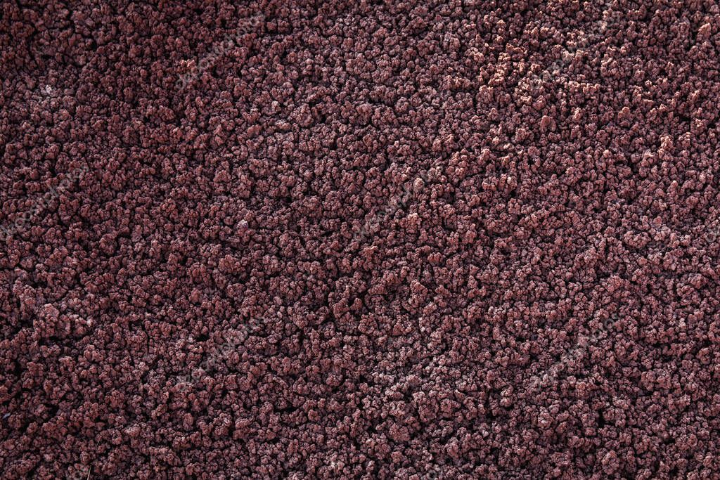 Purple volcanic lava flow basalt fields close up macro background ...