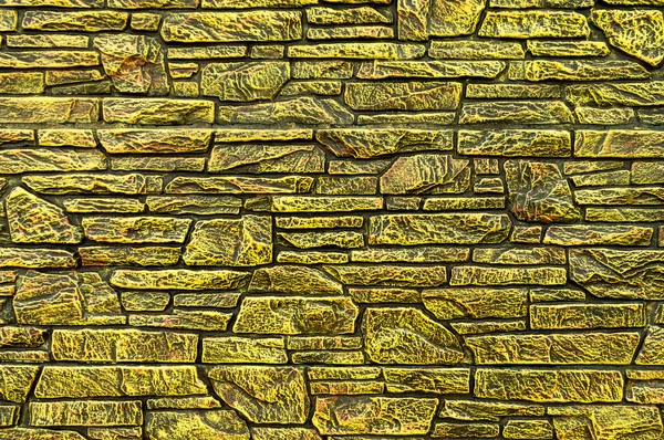 Wall Lined Modern Yellow Artificial Stone Pattern Background — Stock Photo, Image