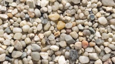 Renkli çakıl taşları doğal jeolojik akışına sahip pürüzsüz ve sürekli bir örüntü yaratıyor. Mineral detaylarını canlı bir yakın çekim görüntüsüyle sergiliyor.