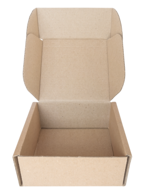 Şeffaf bir arkaplanda duran karton kutuyu aç, nakliye ve paketleme ihtiyaçları için boş bir tuval olarak hizmet et. E-ticaret ve lojistik için mükemmel. İzole edilmiş