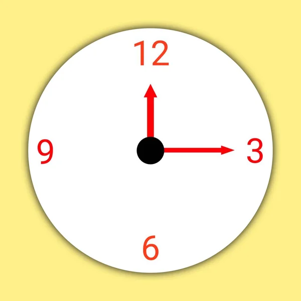 Saatin Görüntüsü Yüz Vektör Illüstrasyonuna Tıklayın Çizgi Simgesi Saat Zaman — Stok fotoğraf
