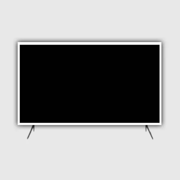 Widok Przodu Szerokiego Ekranu Telewizora Internetowego Monitor Izolowany Białym Różowym — Zdjęcie stockowe