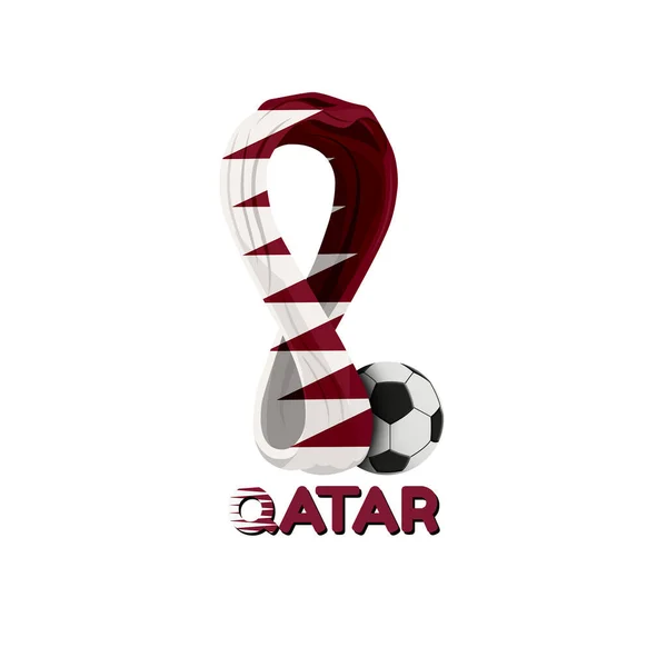 Coupe Monde Qatar 2022 Drapeau Qatar — Image vectorielle